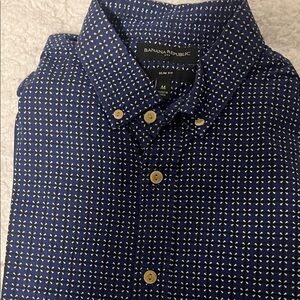Banana Republic Men's Navy Geometric Shirt